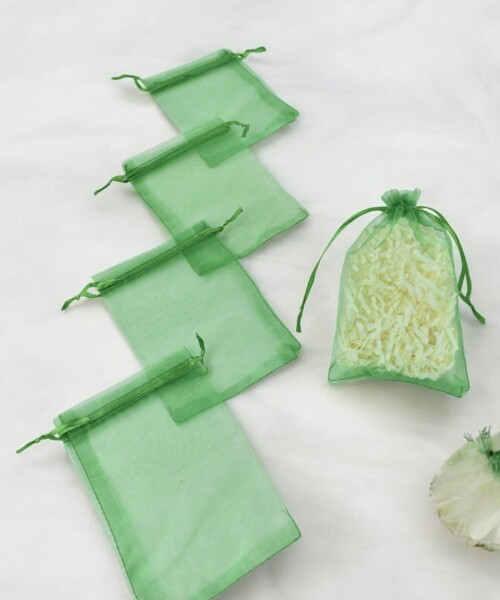 Pack x 200 - Bolsas organza 9x15 cm VERDE