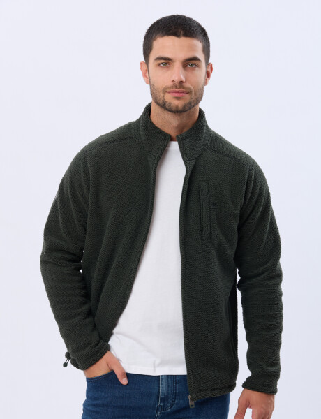 CAMPERA POLAR TEXTURADO GRUESO Verde