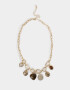 Collares Cortos Corazón Collar Corto Con Corazón - Dorado