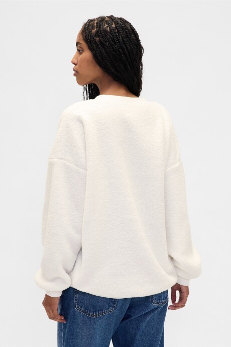 Buzo Corderito Logo Gap Mujer New Off White