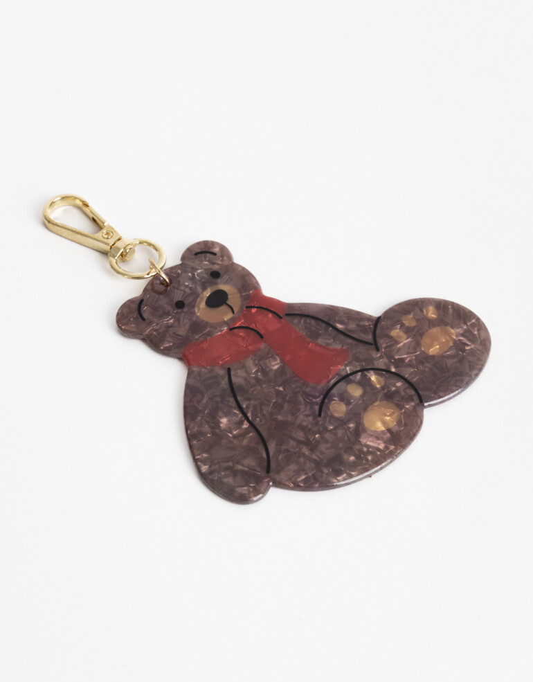 Llavero Acrilico Llavero Acrilico Oso - Marron Chocolate