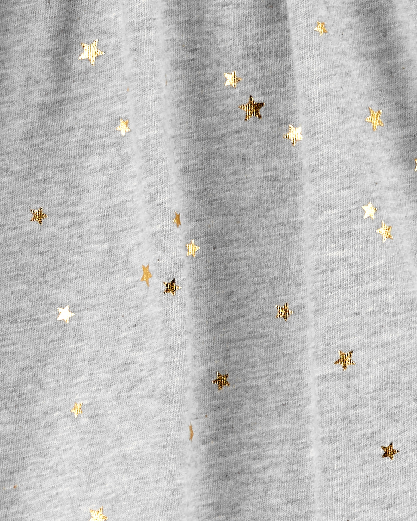 Blusa de jersey manga larga con detalle fruncido y diseño de estrellas en glitter Sin color