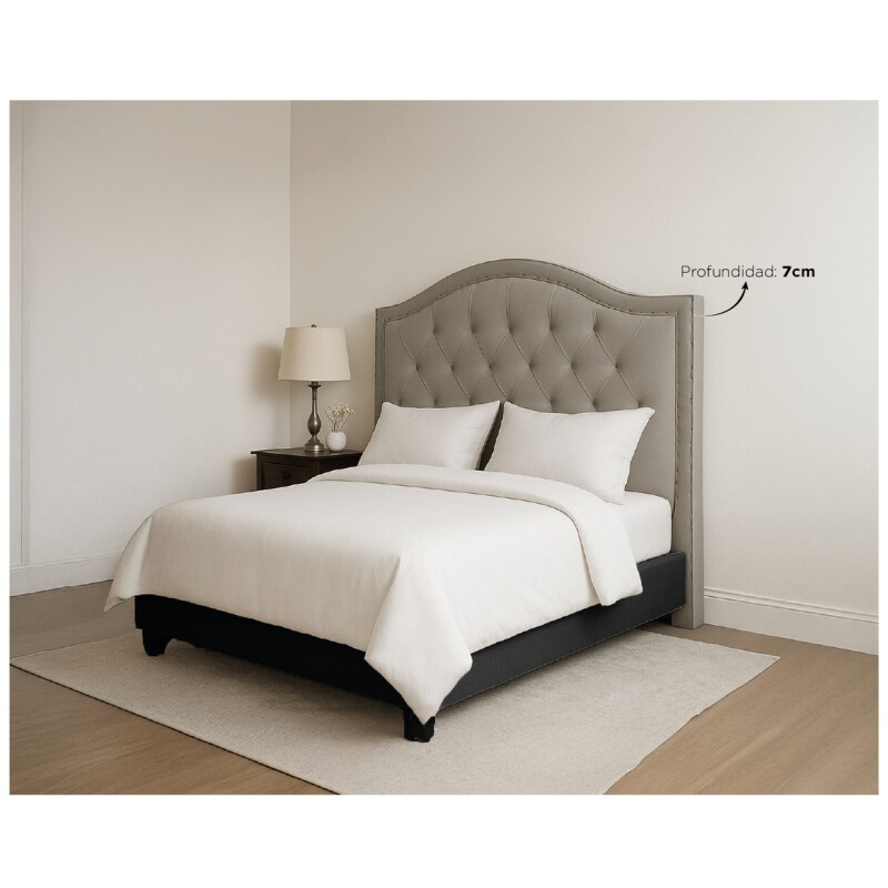Respaldo De Sommier Ltc Relleno Con Guata Forrado En Suede Gris Respaldo De Sommier Ltc Relleno Con Guata Forrado En Suede Gris
