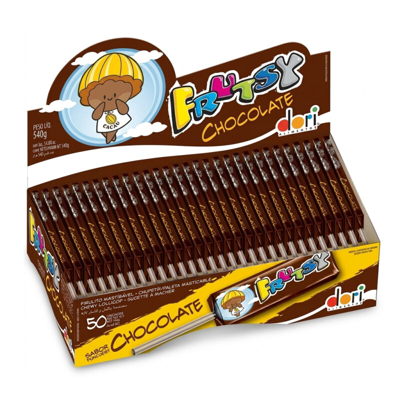 Pirulito Frutsy Chocolate De 50 unidades Pirulito Frutsy Chocolate De 50 unidades