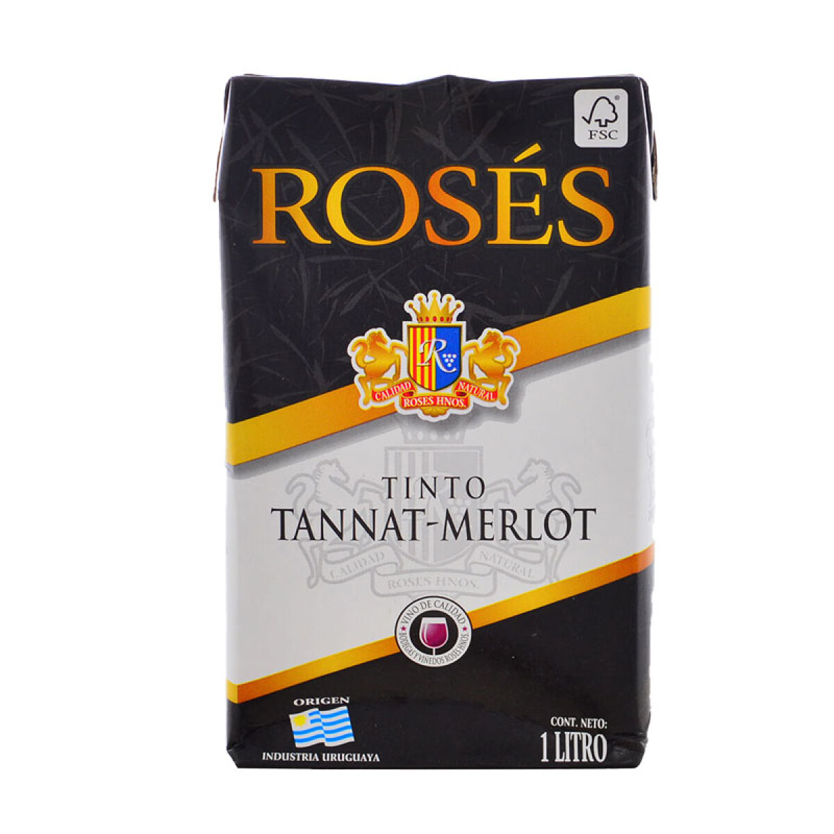 Vino ROSES 1L Tetra - Tinto tannat merlot 
