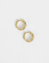 Aros Argollas Premium Silver Aros Argollas Bañado En Oro - Dorado