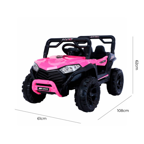 Auto Cuatriciclo A Bateria Arenero Luz Y Sonido Rosa