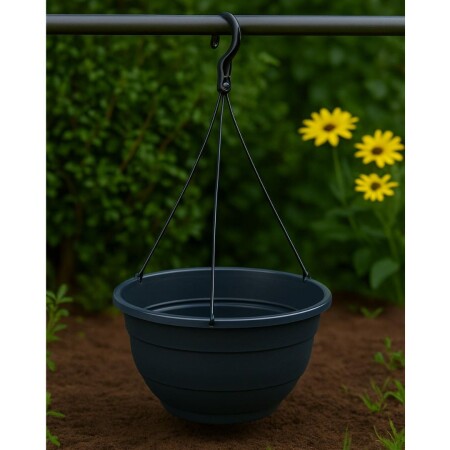 MACETA COLGANTE 22CM NEGRA MACETA COLGANTE 22CM NEGRA