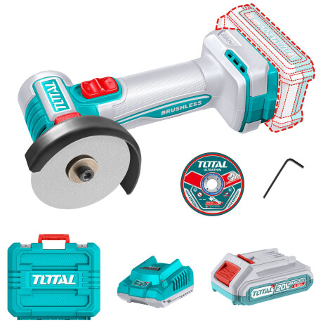 Mini Amoladora Angular 3" Inalámbrica 20v - Batería, Cargador Y Discos Mini Amoladora Angular 3" Inalámbrica 20v - Batería, Cargador Y Discos