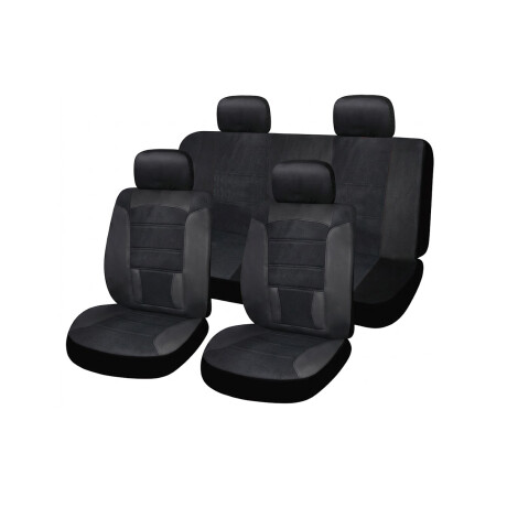 Cubreasientos De Tela Y Terciopelo Negro 11 Piezas Cubreasientos De Tela Y Terciopelo Negro 11 Piezas