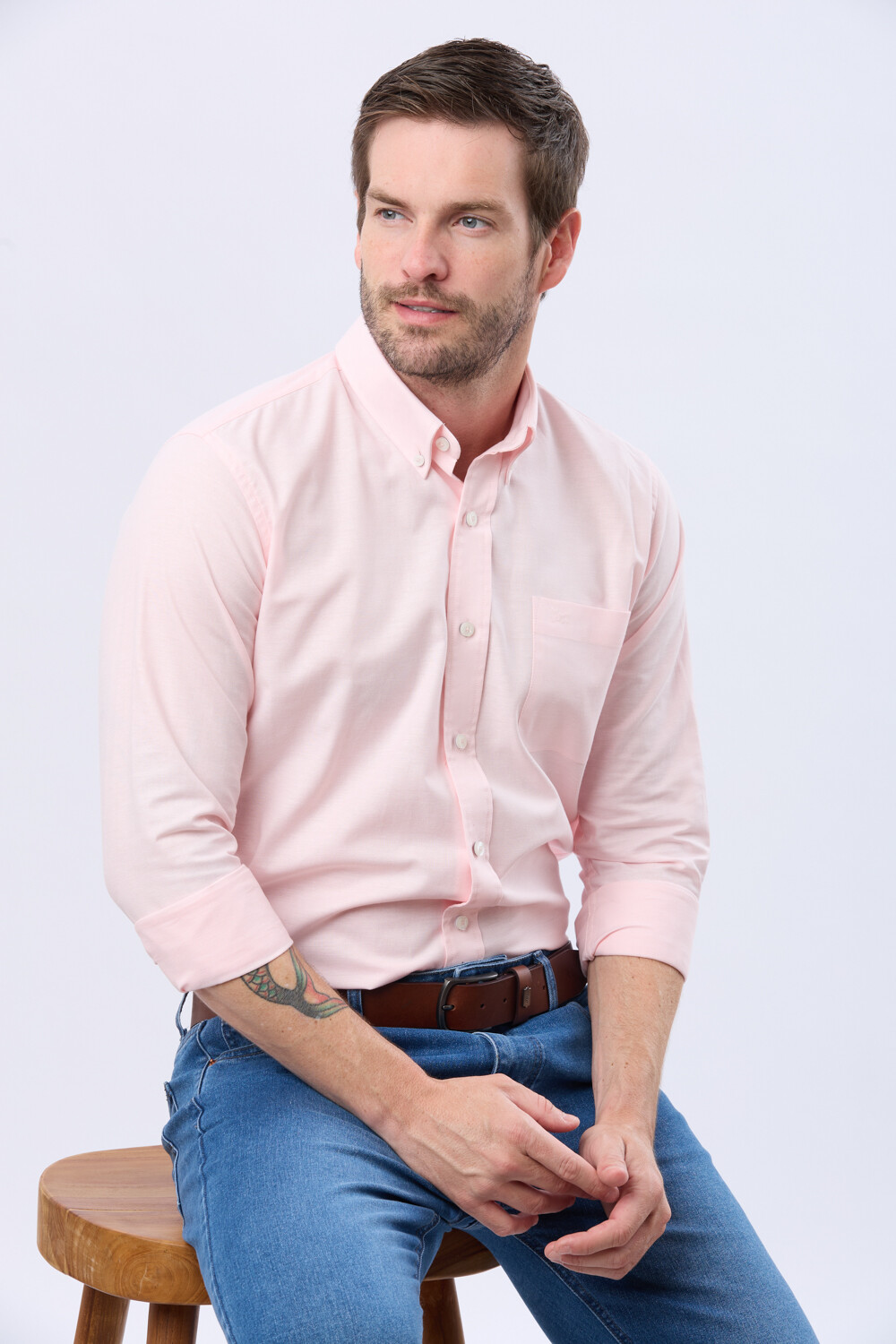 CAMISA LISA OXFORD Rosa