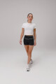 Polo Cotton Jersey Cropped Baby Tee Mujer Black