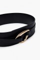 Faja hebilla irregular negro