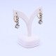 Caravanas antiguas 18k 2 tonos con brillantes. Caravanas antiguas 18k 2 tonos con brillantes.