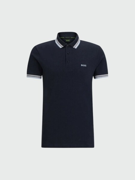 BOSS -Remera polo de algodón, regular fit, PADDY Azul navy