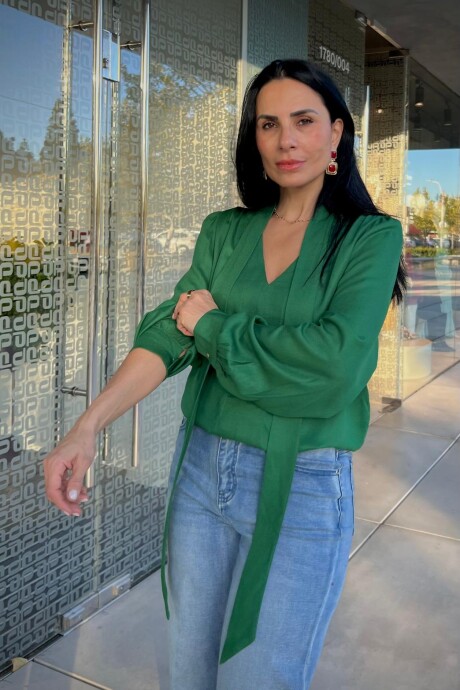 Blusa Lorena manga larga Verde