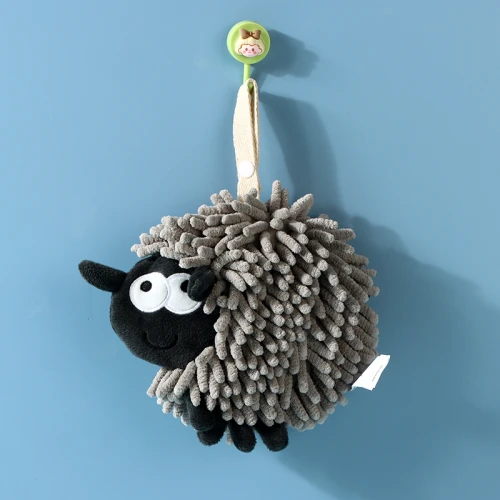 Toalla De Mano De Chenille - Ovejita - Gris Toalla De Mano De Chenille - Ovejita - Gris