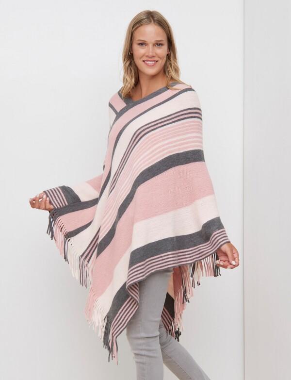 Poncho Soft ROSA/MULTI