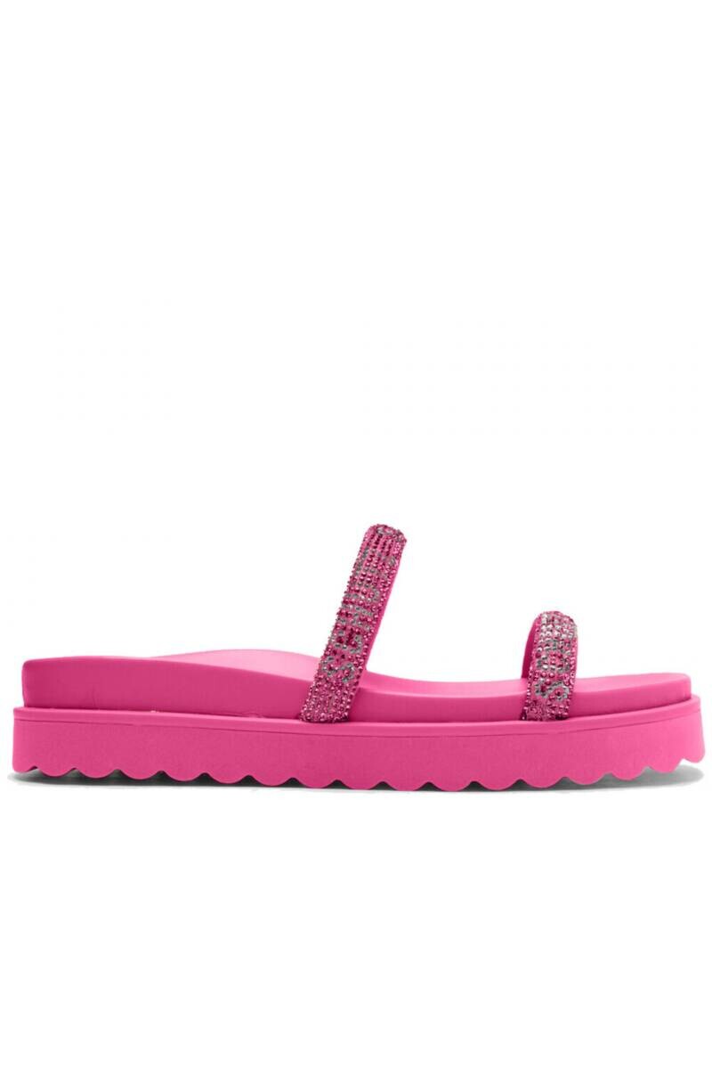 SANDALIA FUCSIA CON STRASS 