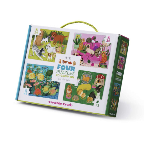 Set x 4 Puzzle Crocodile Creek 24 / 36 / 48 / 72 Piezas Animales