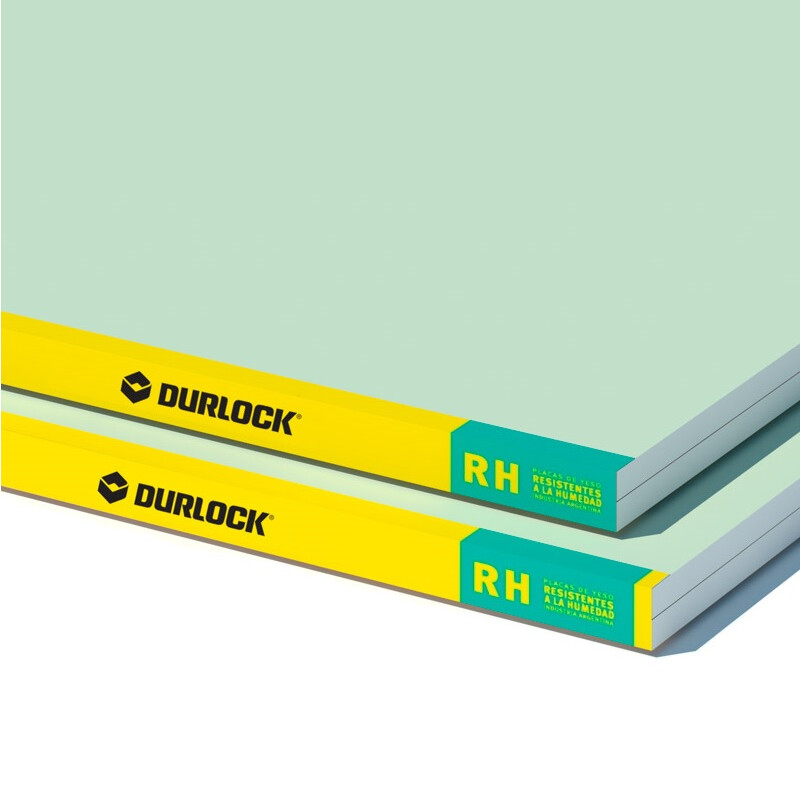 Placa de yeso Durlock 12.5mm antihumedad Placa de yeso Durlock 12.5mm antihumedad