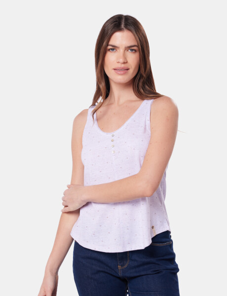 MUSCULOSA CON BOTONES Blanco