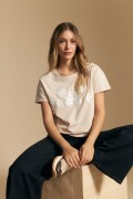 REMERA FLORALIA Tostado