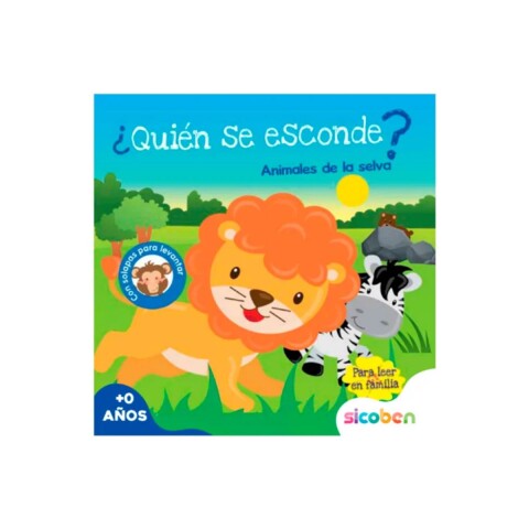 Libro para bebés colección Quién se esconde? Animales de la selva