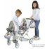 Coche Doble Gemelar Muñecas De Cuevas Niños Juguete Plegable Variante Color Gris