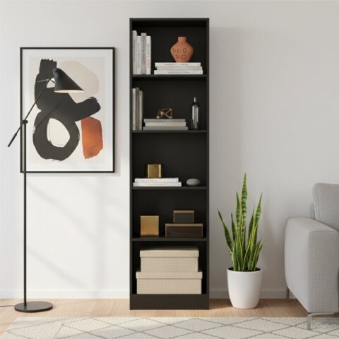 Estanteria ANITA biblioteca multiuso con 4 Estantes 47,9 x 170 x 27,5 cm - Negro Estanteria ANITA biblioteca multiuso con 4 Estantes 47,9 x 170 x 27,5 cm - Negro