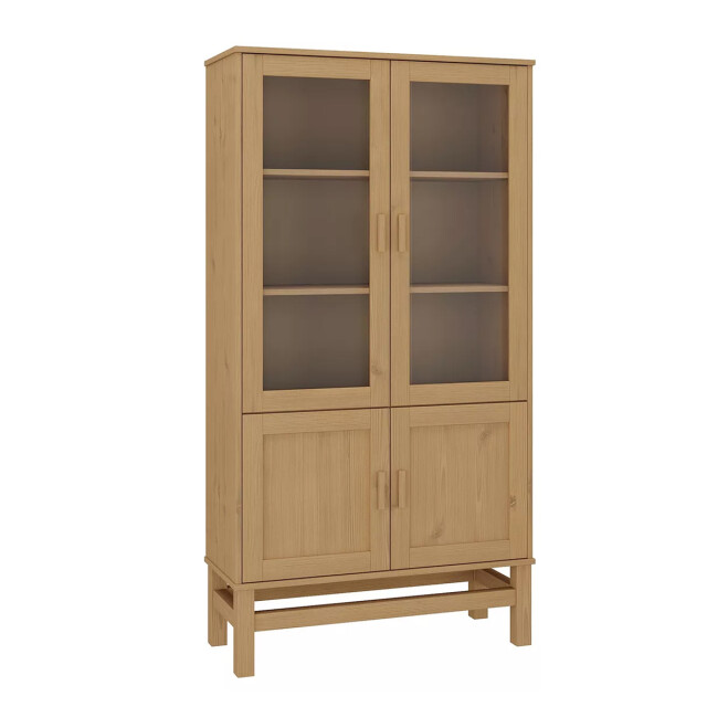 CRISTALERO 4 PUERTAS COPERO BOTELLERO ARMARIO ESTANTERÍA DE MADERA MACIZA CRISTALERO 4 PUERTAS COPERO BOTELLERO ARMARIO ESTANTERÍA DE MADERA MACIZA