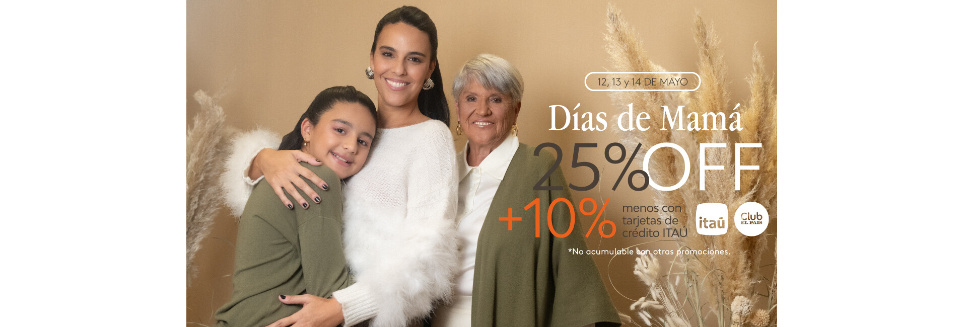 25% con Club el País + 10 % Itaú