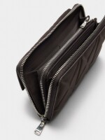 Cartera Acolchoada Con Textura Suave burdeos