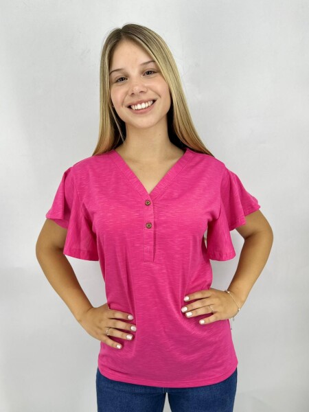 T-SHIRT SLOWLY 2411 FUCSIA