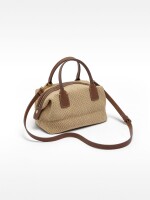 Bolso Tote Efecto Rafia Con Bandolera M natural
