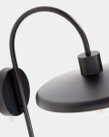Aplique de pared Nuvira de acero negro satinado