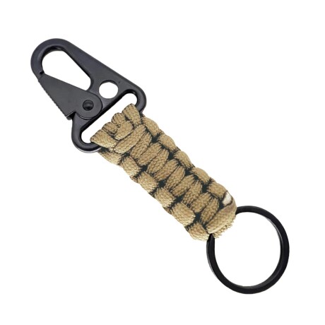 Llavero paracord con gancho Caqui