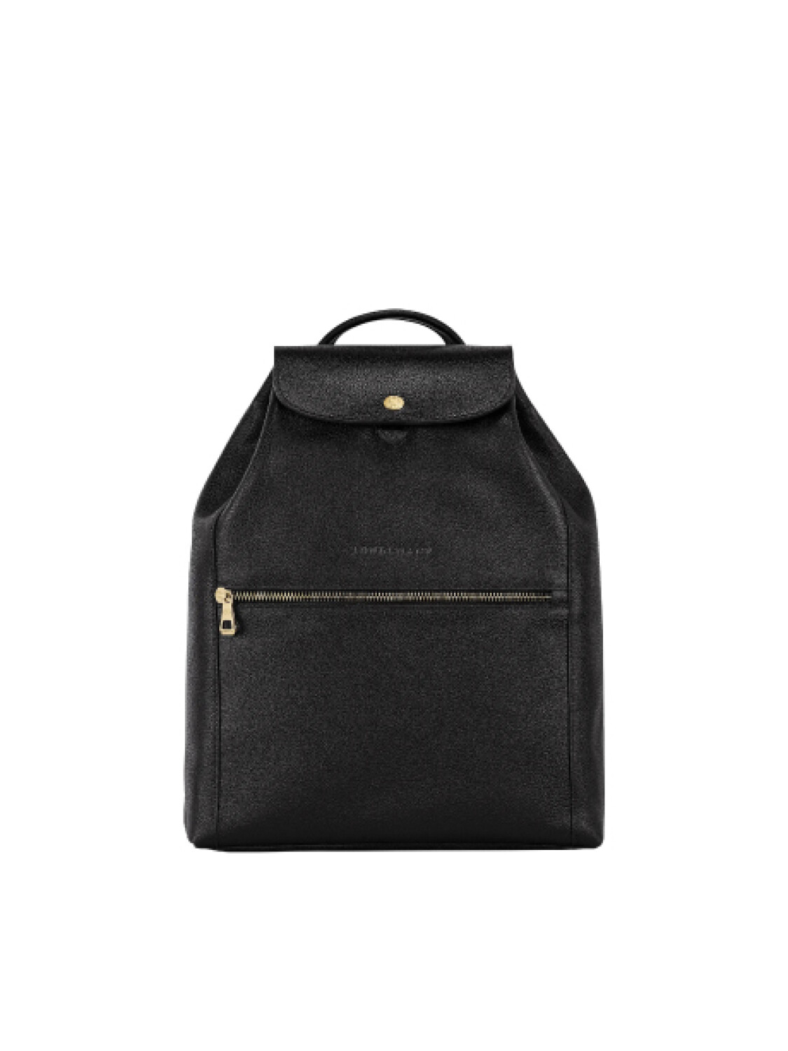 Longchamp -Mochila de cuero con solapa, Le Foulonné Negro