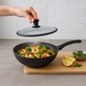SARTEN WOK CON TAPA CUORI NERO 28CM NEGRO