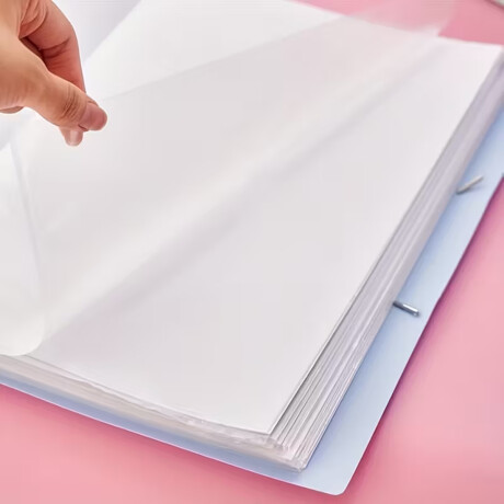 Carpeta A4 con 30 folios y elastico Rosado