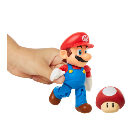 Mario w/ Super Mushroom 4″ - Figuras Super Mario Mario w/ Super Mushroom 4″ - Figuras Super Mario