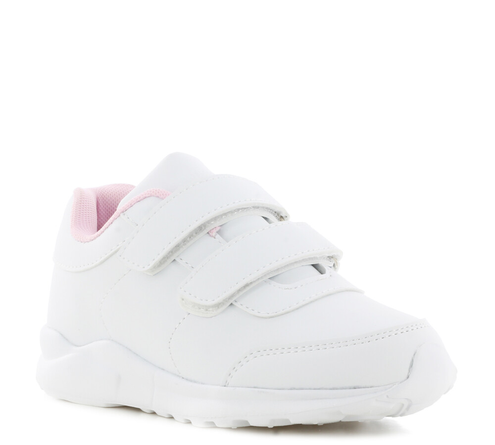 Deportivo WOODY con velcros White/Pink