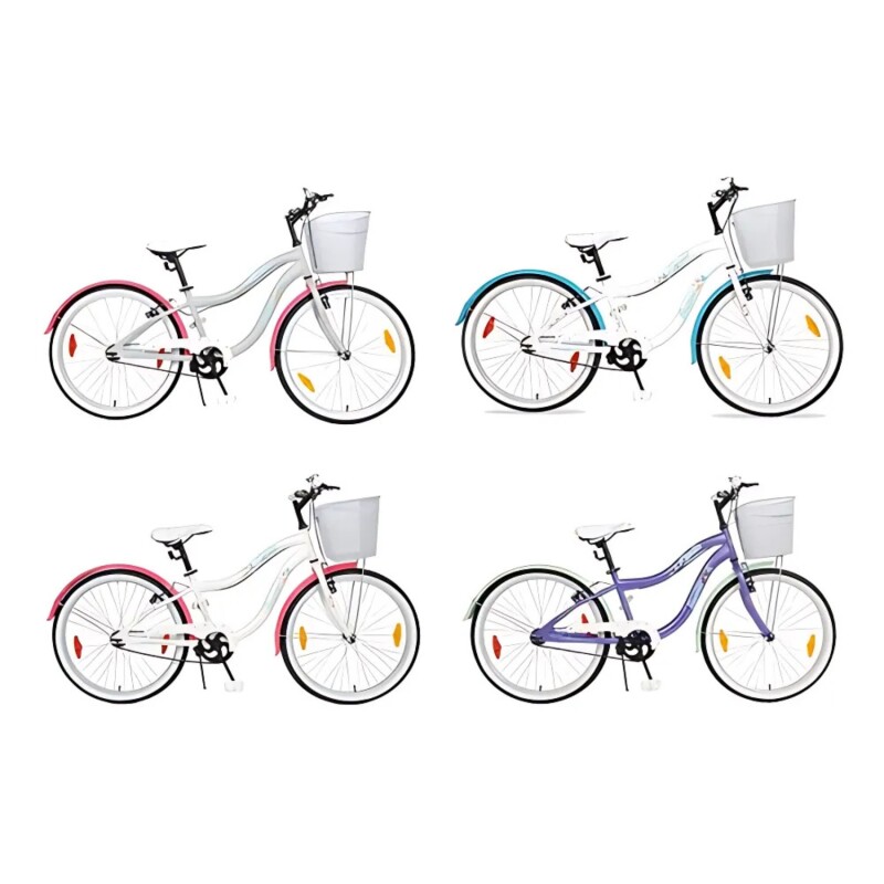 Bicicleta Baccio Mystic rodado 24 Violeta/Verde