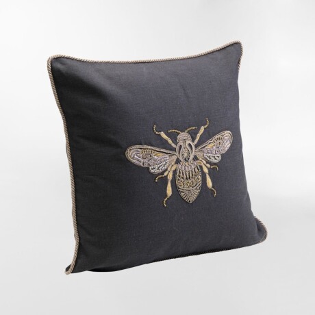 ALMOHADON GLITTER BEE NEgro - -