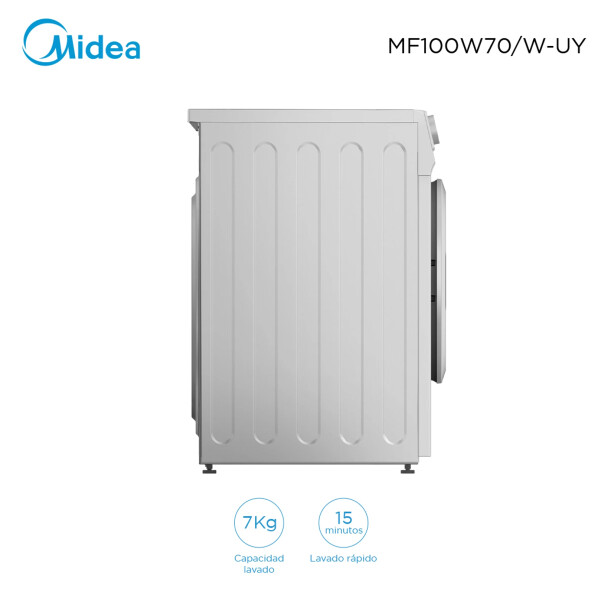 Lavarropas Midea Mf100w70/w-uy 7kg LAVARROPAS MIDEA 7KG MF100W70 CARG FRONT