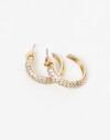 Aros Argollas Strass Aros Argolla Con Cubic Zirconia - Dorado