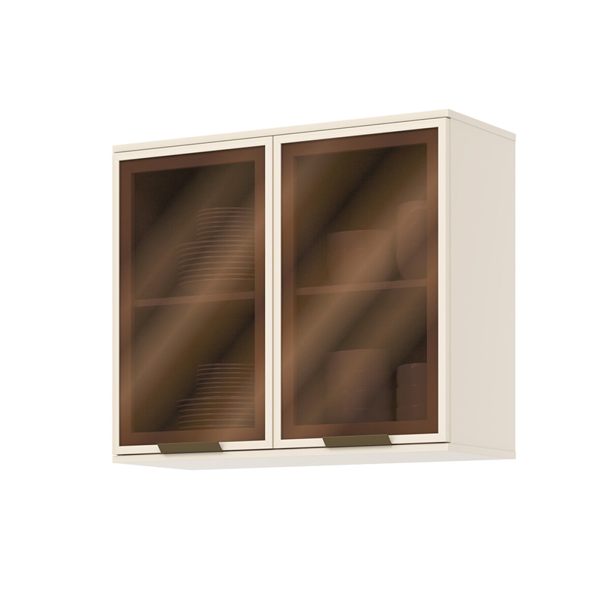 Aéreo 2 puertas en vidrio - con estantes 