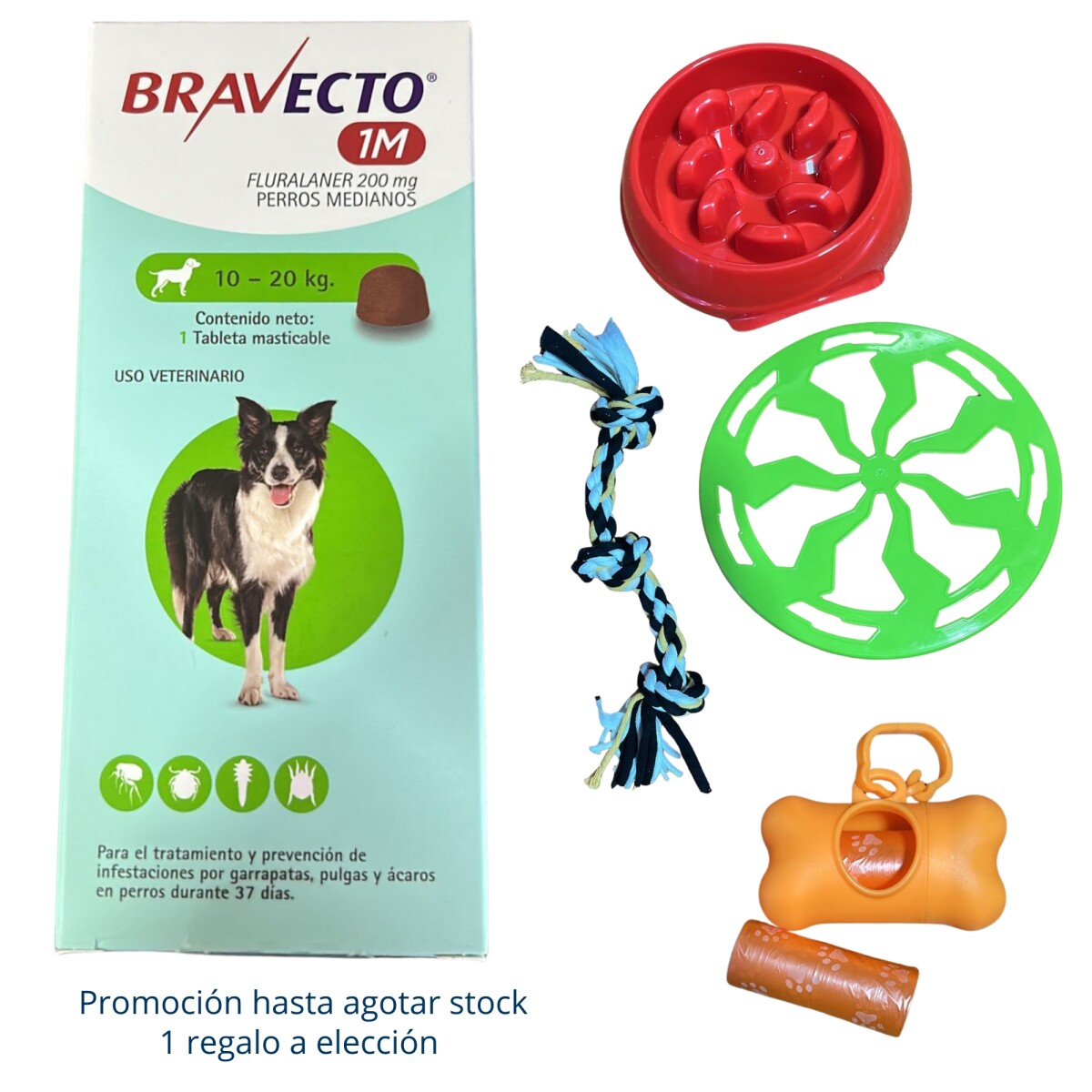 Bravecto Mensual 10kg A 20kg 
