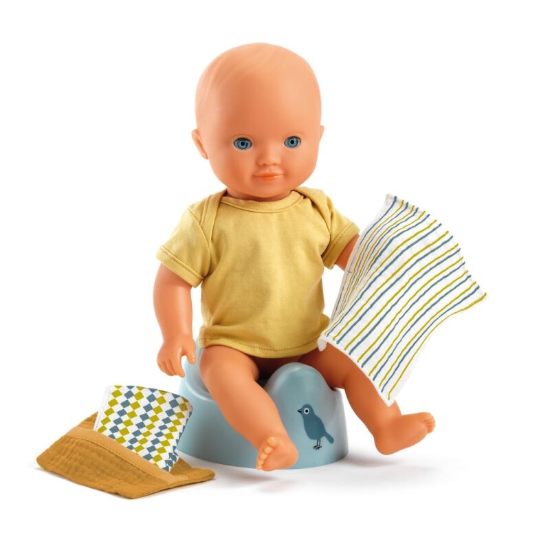 Pelela con accesorios para bebe de juguete Pelela con accesorios para bebe de juguete