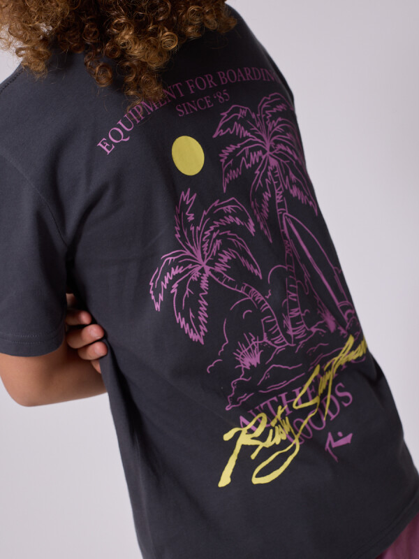 T-SHIRT VERNA TEEN RUSTY Gris Oscuro